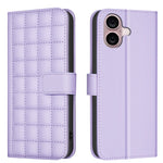 เคสโทรศัพท์หนังลายสี่เหลี่ยม สำหรับ iPhone 17e / 16e, สำหรับ iPhone 17 Pro Max, สำหรับ iPhone 16 Pro Max, สำหรับ iPhone 16 Pro, สำหรับ iPhone 16 Plus, สำหรับ iPhone 16, สำหรับ iPhone 15 Pro Max, สำหรับ iPhone 15 Pro
