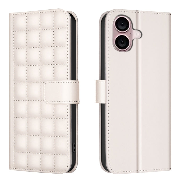 เคสโทรศัพท์หนังลายสี่เหลี่ยม สำหรับ iPhone 17e / 16e, สำหรับ iPhone 17 Pro Max, สำหรับ iPhone 16 Pro Max, สำหรับ iPhone 16 Pro, สำหรับ iPhone 16 Plus, สำหรับ iPhone 16, สำหรับ iPhone 15 Pro Max, สำหรับ iPhone 15 Pro