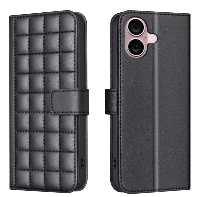 เคสโทรศัพท์หนังลายสี่เหลี่ยม สำหรับ iPhone 17e / 16e, สำหรับ iPhone 17 Pro Max, สำหรับ iPhone 16 Pro Max, สำหรับ iPhone 16 Pro, สำหรับ iPhone 16 Plus, สำหรับ iPhone 16, สำหรับ iPhone 15 Pro Max, สำหรับ iPhone 15 Pro