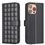 เคสโทรศัพท์หนังลายสี่เหลี่ยม สำหรับ iPhone 17e / 16e, สำหรับ iPhone 17 Pro Max, สำหรับ iPhone 16 Pro Max, สำหรับ iPhone 16 Pro, สำหรับ iPhone 16 Plus, สำหรับ iPhone 16, สำหรับ iPhone 15 Pro Max, สำหรับ iPhone 15 Pro