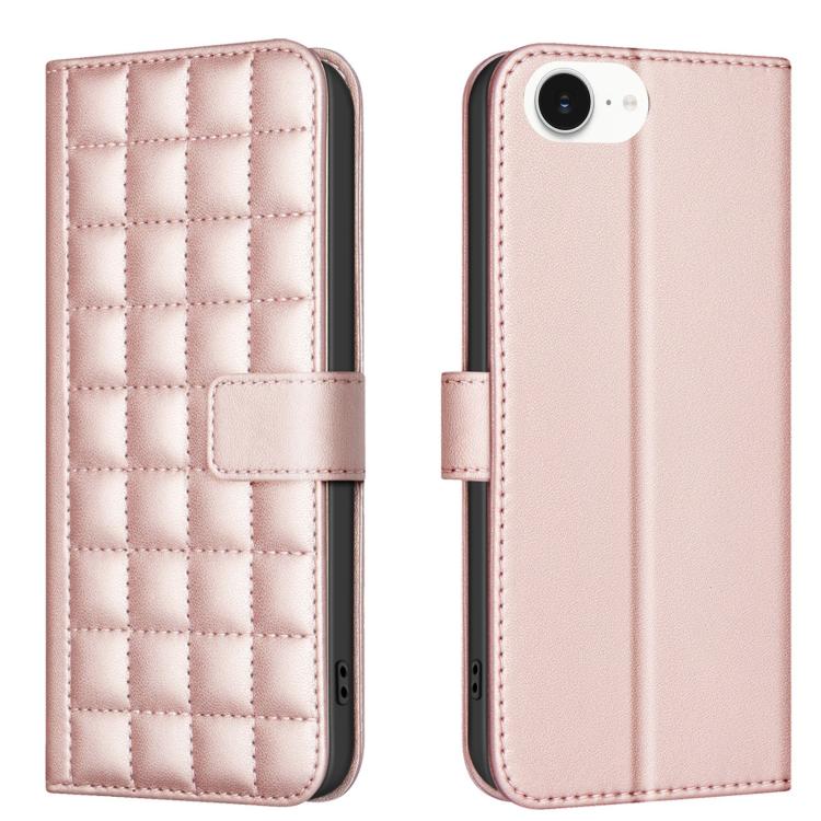 เคสโทรศัพท์หนังลายสี่เหลี่ยม สำหรับ iPhone 17e / 16e, สำหรับ iPhone 17 Pro Max, สำหรับ iPhone 16 Pro Max, สำหรับ iPhone 16 Pro, สำหรับ iPhone 16 Plus, สำหรับ iPhone 16, สำหรับ iPhone 15 Pro Max, สำหรับ iPhone 15 Pro