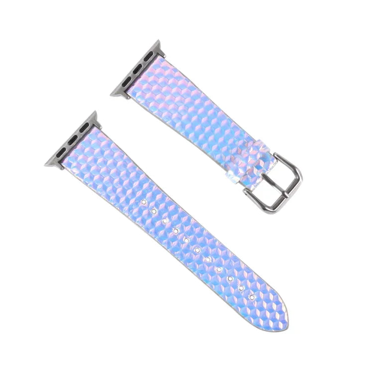 สายเปลี่ยนลายเกล็ดปลากลิตเตอร์เปลี่ยนสีได้ สำหรับ Apple Watch 5 & 4 ขนาด 40 มม. / 3 & 2 & 1 ขนาด 38 มม., สำหรับ Apple Watch 5 & 4 ขนาด 44 มม. / 3 & 2 & 1 ขนาด 42 มม.
