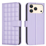เคสโทรศัพท์หนังลายสี่เหลี่ยม สำหรับ iPhone 17e / 16e, สำหรับ iPhone 17 Pro Max, สำหรับ iPhone 16 Pro Max, สำหรับ iPhone 16 Pro, สำหรับ iPhone 16 Plus, สำหรับ iPhone 16, สำหรับ iPhone 15 Pro Max, สำหรับ iPhone 15 Pro