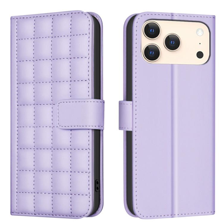 เคสโทรศัพท์หนังลายสี่เหลี่ยม สำหรับ iPhone 17e / 16e, สำหรับ iPhone 17 Pro Max, สำหรับ iPhone 16 Pro Max, สำหรับ iPhone 16 Pro, สำหรับ iPhone 16 Plus, สำหรับ iPhone 16, สำหรับ iPhone 15 Pro Max, สำหรับ iPhone 15 Pro