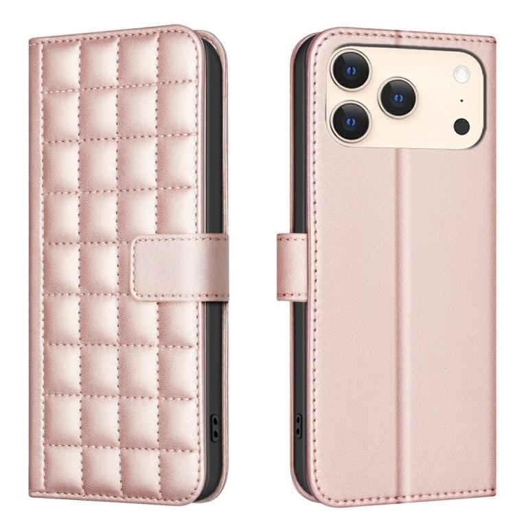 เคสโทรศัพท์หนังลายสี่เหลี่ยม สำหรับ iPhone 17e / 16e, สำหรับ iPhone 17 Pro Max, สำหรับ iPhone 16 Pro Max, สำหรับ iPhone 16 Pro, สำหรับ iPhone 16 Plus, สำหรับ iPhone 16, สำหรับ iPhone 15 Pro Max, สำหรับ iPhone 15 Pro