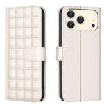 เคสโทรศัพท์หนังลายสี่เหลี่ยม สำหรับ iPhone 17e / 16e, สำหรับ iPhone 17 Pro Max, สำหรับ iPhone 16 Pro Max, สำหรับ iPhone 16 Pro, สำหรับ iPhone 16 Plus, สำหรับ iPhone 16, สำหรับ iPhone 15 Pro Max, สำหรับ iPhone 15 Pro