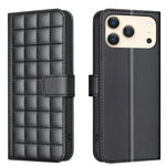 เคสโทรศัพท์หนังลายสี่เหลี่ยม สำหรับ iPhone 17e / 16e, สำหรับ iPhone 17 Pro Max, สำหรับ iPhone 16 Pro Max, สำหรับ iPhone 16 Pro, สำหรับ iPhone 16 Plus, สำหรับ iPhone 16, สำหรับ iPhone 15 Pro Max, สำหรับ iPhone 15 Pro
