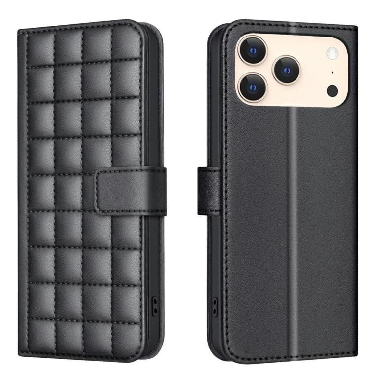 เคสโทรศัพท์หนังลายสี่เหลี่ยม สำหรับ iPhone 17e / 16e, สำหรับ iPhone 17 Pro Max, สำหรับ iPhone 16 Pro Max, สำหรับ iPhone 16 Pro, สำหรับ iPhone 16 Plus, สำหรับ iPhone 16, สำหรับ iPhone 15 Pro Max, สำหรับ iPhone 15 Pro