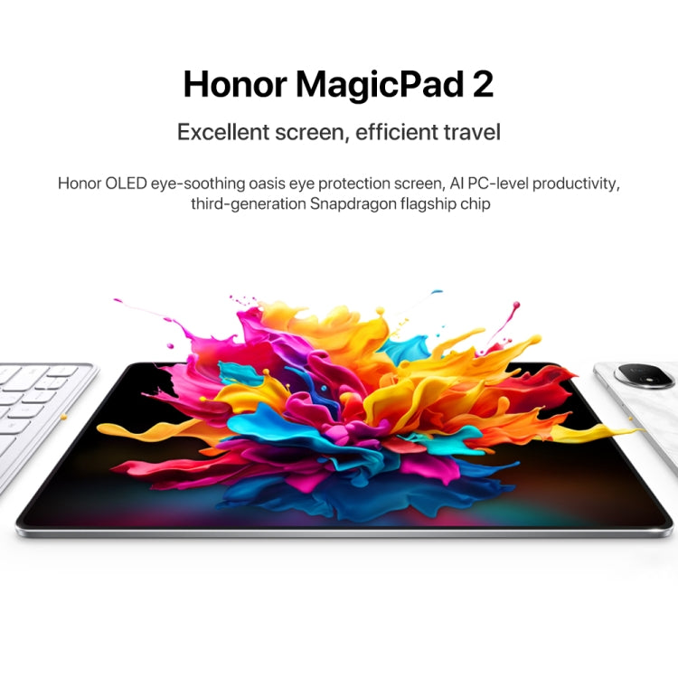 Honor MagicPad2 แท็บเล็ต WiFi ขนาด 12.3 นิ้ว MagicOS 8.0.1 Qualcomm Snapdragon 8s Gen 3 Octa Core, 8GB+256GB, 12GB+256GB, 16GB+512GB, 16GB+1TB
