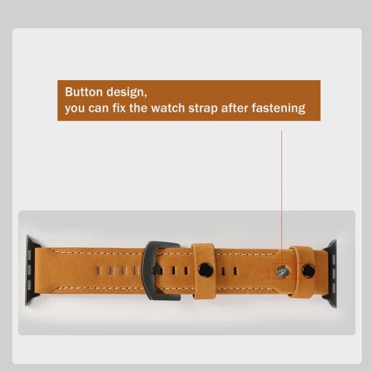 Genuine Leather Replacement Strap Watchband, For Apple Watch 5 & 4 40mm / 3 & 2 & 1 38mm, For Apple Watch 5 & 4 44mm / 3 & 2 & 1 42mm
