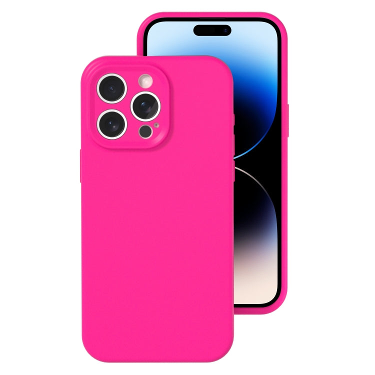 Precise Hole Liquid Silicone Jelly Color Full Coverage Phone Case, For iPhone 14 Pro
