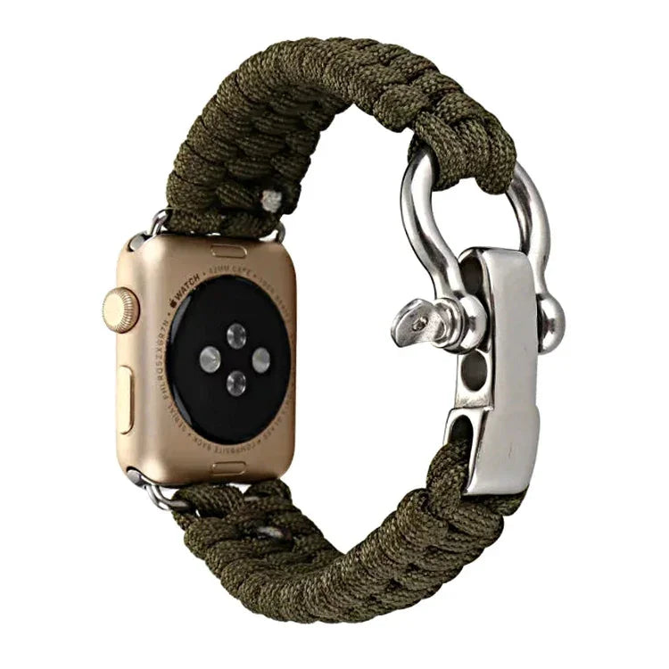 สายถักไนลอนเชือกกันฝน สำหรับ Apple Watch Series 5 & 4 ขนาด 44 มม. / 3 & 2 & 1 ขนาด 42 มม., 5 & 4 ขนาด 44 มม. / 3 & 2 & 1 ขนาด 42 มม.