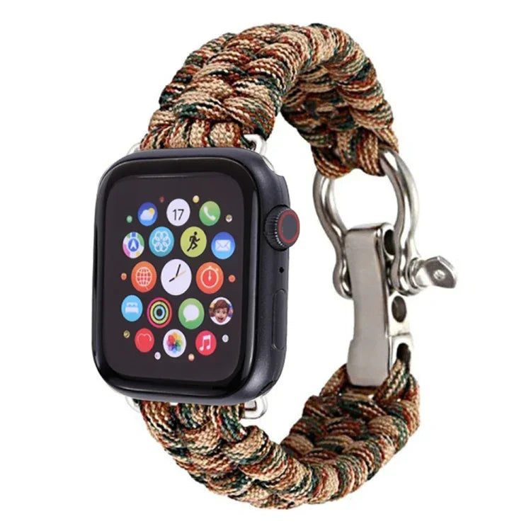 สายถักไนลอนเชือกกันฝน สำหรับ Apple Watch Series 5 & 4 ขนาด 44 มม. / 3 & 2 & 1 ขนาด 42 มม., 5 & 4 ขนาด 44 มม. / 3 & 2 & 1 ขนาด 42 มม.