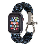 สายถักไนลอนเชือกกันฝน สำหรับ Apple Watch Series 5 & 4 ขนาด 44 มม. / 3 & 2 & 1 ขนาด 42 มม., 5 & 4 ขนาด 44 มม. / 3 & 2 & 1 ขนาด 42 มม.