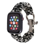 สายถักไนลอนเชือกกันฝน สำหรับ Apple Watch Series 5 & 4 ขนาด 44 มม. / 3 & 2 & 1 ขนาด 42 มม., 5 & 4 ขนาด 44 มม. / 3 & 2 & 1 ขนาด 42 มม.