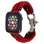 สายถักไนลอนเชือกกันฝน สำหรับ Apple Watch Series 5 & 4 ขนาด 44 มม. / 3 & 2 & 1 ขนาด 42 มม., 5 & 4 ขนาด 44 มม. / 3 & 2 & 1 ขนาด 42 มม.