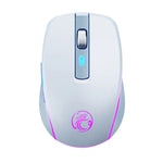 เมาส์เล่นเกมไร้สาย Bluetooth สองโหมด 6 ปุ่ม แบบเงียบ iMICE G903