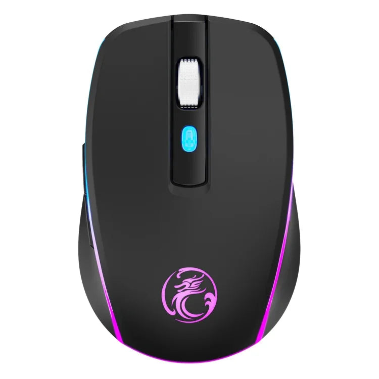 เมาส์เล่นเกมไร้สาย Bluetooth สองโหมด 6 ปุ่ม แบบเงียบ iMICE G903