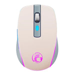 เมาส์เล่นเกมไร้สาย Bluetooth สองโหมด 6 ปุ่ม แบบเงียบ iMICE G903