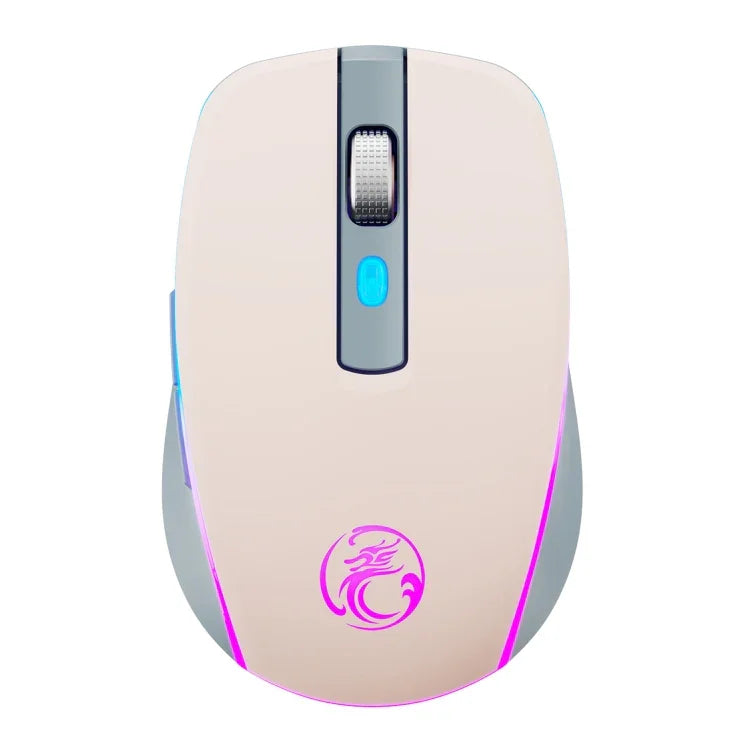 เมาส์เล่นเกมไร้สาย Bluetooth สองโหมด 6 ปุ่ม แบบเงียบ iMICE G903