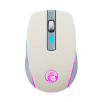 เมาส์เล่นเกมไร้สาย Bluetooth สองโหมด 6 ปุ่ม แบบเงียบ iMICE G903
