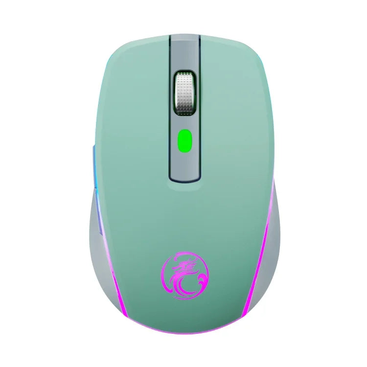 เมาส์เล่นเกมไร้สาย Bluetooth สองโหมด 6 ปุ่ม แบบเงียบ iMICE G903