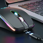 เมาส์เล่นเกมไร้สาย Bluetooth สองโหมด 6 ปุ่ม แบบเงียบ iMICE G903