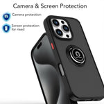 เคสโทรศัพท์ Q Shadow 1 Series TPU + PC พร้อมแหวน สำหรับ iPhone 16 Pro, สำหรับ iPhone 16 Plus, สำหรับ iPhone 15 Pro Max, สำหรับ iPhone 15 Pro, สำหรับ iPhone 15 Plus, สำหรับ iPhone 15