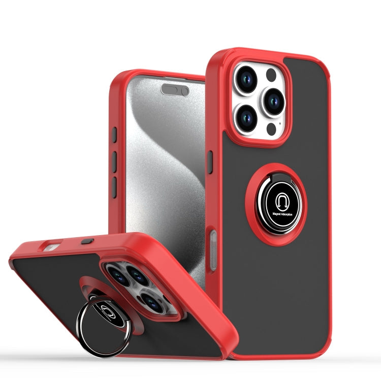 เคสโทรศัพท์ Q Shadow 1 Series TPU + PC พร้อมแหวน สำหรับ iPhone 16 Pro, สำหรับ iPhone 16 Plus, สำหรับ iPhone 15 Pro Max, สำหรับ iPhone 15 Pro, สำหรับ iPhone 15 Plus, สำหรับ iPhone 15