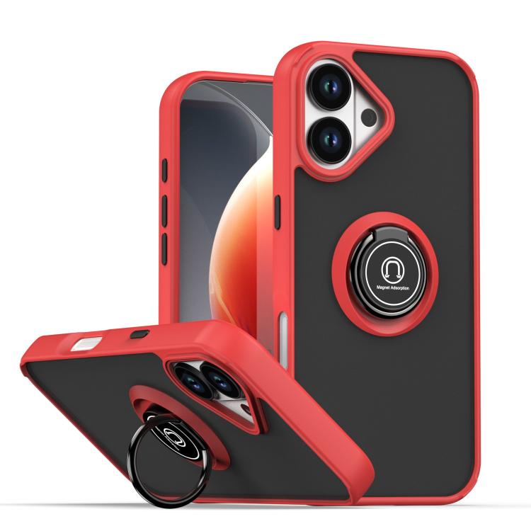 เคสโทรศัพท์ Q Shadow 1 Series TPU + PC พร้อมแหวน สำหรับ iPhone 17e / 16e, สำหรับ iPhone 17 Pro Max, สำหรับ iPhone 17 Pro, สำหรับ iPhone 17, สำหรับ iPhone Air, สำหรับ iPhone 16 Pro Max