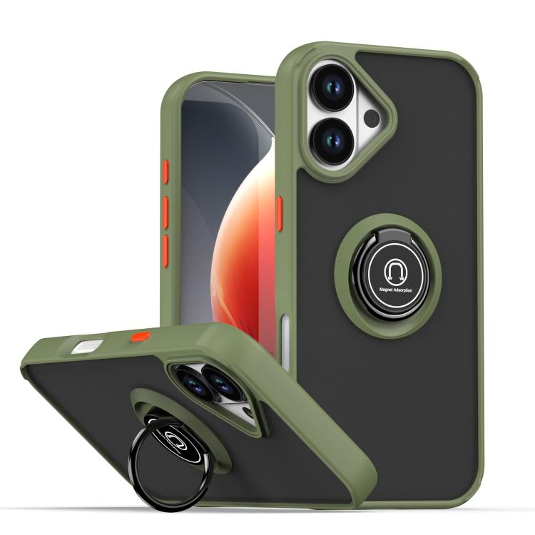 เคสโทรศัพท์ Q Shadow 1 Series TPU + PC พร้อมแหวน สำหรับ iPhone 17e / 16e, สำหรับ iPhone 17 Pro Max, สำหรับ iPhone 17 Pro, สำหรับ iPhone 17, สำหรับ iPhone Air, สำหรับ iPhone 16 Pro Max