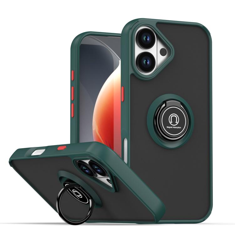 เคสโทรศัพท์ Q Shadow 1 Series TPU + PC พร้อมแหวน สำหรับ iPhone 17e / 16e, สำหรับ iPhone 17 Pro Max, สำหรับ iPhone 17 Pro, สำหรับ iPhone 17, สำหรับ iPhone Air, สำหรับ iPhone 16 Pro Max