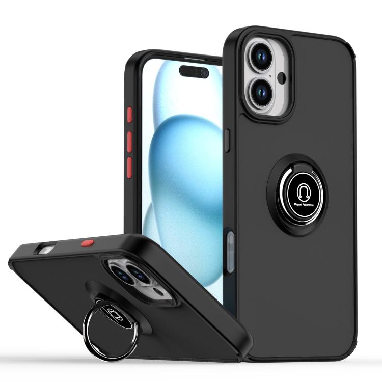 เคสโทรศัพท์ Q Shadow 1 Series TPU + PC พร้อมแหวน สำหรับ iPhone 16 Pro, สำหรับ iPhone 16 Plus, สำหรับ iPhone 15 Pro Max, สำหรับ iPhone 15 Pro, สำหรับ iPhone 15 Plus, สำหรับ iPhone 15