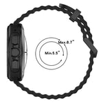 สายรัดนาฬิกาซิลิโคนแบบหัวเข็มขัดคู่สีเงิน Ocean สำหรับ Samsung Galaxy Watch Ultra 47มม. / Ultra 2025