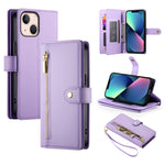 กระเป๋าสตางค์หนังพร้อมซิปและช่องใส่บัตร 9 ช่อง สำหรับ iPhone 14 Pro Max, สำหรับ iPhone 13 Pro Max, สำหรับ iPhone 13 Pro, สำหรับ iPhone 13, สำหรับ iPhone 13 mini, สำหรับ iPhone 12 / 12 Pro, สำหรับ iPhone 12 Pro Max, สำหรับ iPhone 12 mini