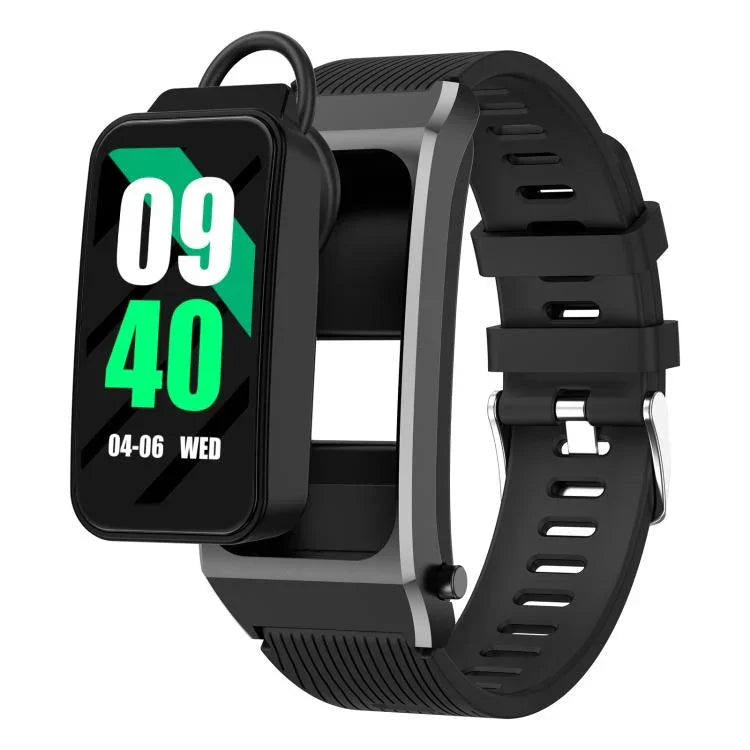 B7 Pro นาฬิกาอัจฉริยะหน้าจอ 1.5 นิ้ว 2 ใน 1 พร้อมหูฟังบลูทูธ สายซิลิโคน รองรับการวัดอัตราการเต้นหัวใจ / การติดตามการนอนหลับ