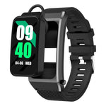 B7 Pro นาฬิกาอัจฉริยะหน้าจอ 1.5 นิ้ว 2 ใน 1 พร้อมหูฟังบลูทูธ สายซิลิโคน รองรับการวัดอัตราการเต้นหัวใจ / การติดตามการนอนหลับ
