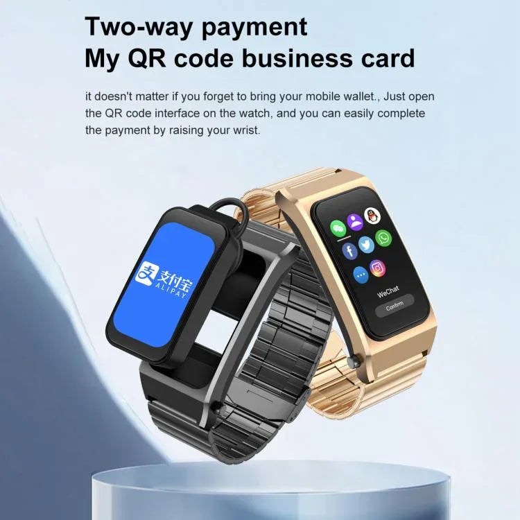 B7 Pro นาฬิกาอัจฉริยะหน้าจอ 1.5 นิ้ว 2 ใน 1 พร้อมหูฟังบลูทูธ สายซิลิโคน รองรับการวัดอัตราการเต้นหัวใจ / การติดตามการนอนหลับ