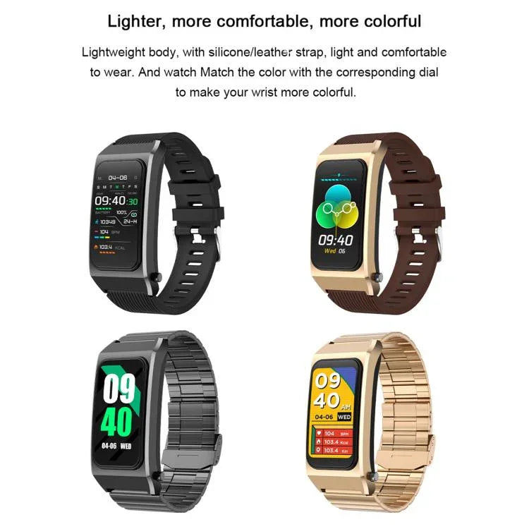 B7 Pro นาฬิกาอัจฉริยะหน้าจอ 1.5 นิ้ว 2 ใน 1 พร้อมหูฟังบลูทูธ สายซิลิโคน รองรับการวัดอัตราการเต้นหัวใจ / การติดตามการนอนหลับ