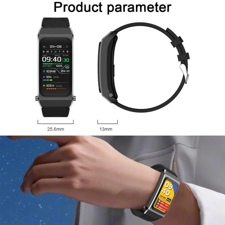 B7 Pro นาฬิกาอัจฉริยะหน้าจอ 1.5 นิ้ว 2 ใน 1 พร้อมหูฟังบลูทูธ สายซิลิโคน รองรับการวัดอัตราการเต้นหัวใจ / การติดตามการนอนหลับ