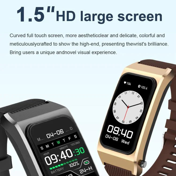 B7 Pro นาฬิกาอัจฉริยะหน้าจอ 1.5 นิ้ว 2 ใน 1 พร้อมหูฟังบลูทูธ สายซิลิโคน รองรับการวัดอัตราการเต้นหัวใจ / การติดตามการนอนหลับ