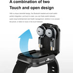 นาฬิกาอัจฉริยะ D8 Pro จอ 2.01 นิ้ว 2-in-1 พร้อมหูฟังบลูทูธ สายซิลิโคน รองรับ NFC พร้อมฝาครอบ