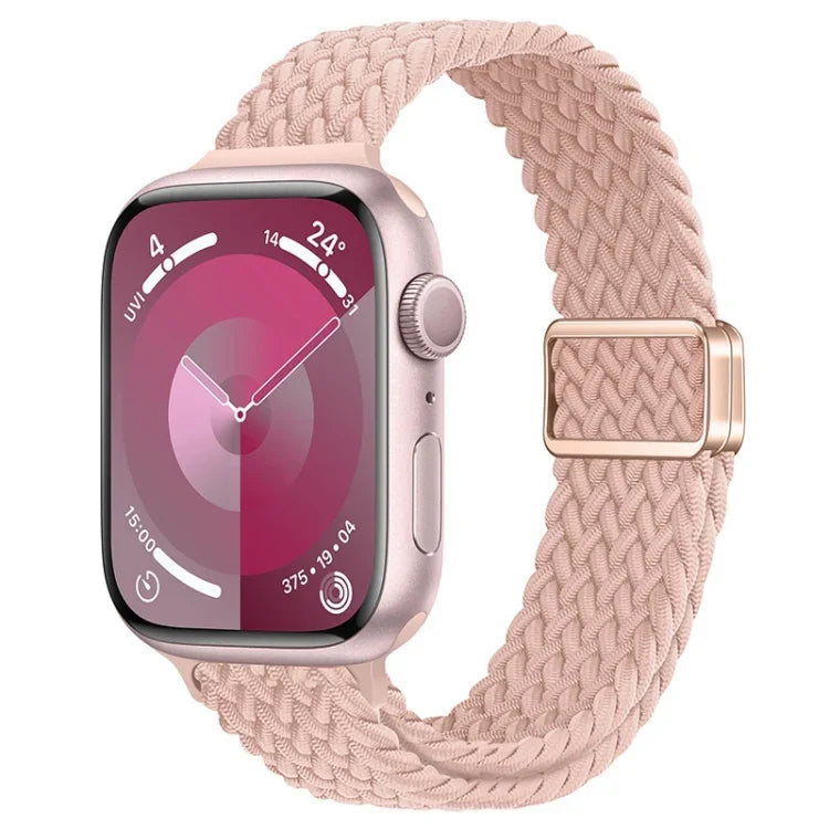 สายรัดนาฬิกาถักไนลอนหัวเข็มขัดแม่เหล็กบาง สำหรับ Apple Watch SE 2023 44 มม., สำหรับ Apple Watch SE 2023 40 มม.