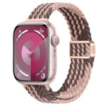 สายรัดนาฬิกาถักไนลอนหัวเข็มขัดแม่เหล็กบาง สำหรับ Apple Watch SE 2023 44 มม., สำหรับ Apple Watch SE 2023 40 มม.