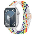 สายรัดนาฬิกาถักไนลอนหัวเข็มขัดแม่เหล็กบาง สำหรับ Apple Watch SE 2023 44 มม., สำหรับ Apple Watch SE 2023 40 มม.