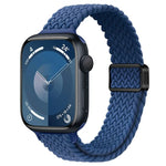สายรัดนาฬิกาถักไนลอนหัวเข็มขัดแม่เหล็กบาง สำหรับ Apple Watch SE 2023 44 มม., สำหรับ Apple Watch SE 2023 40 มม.