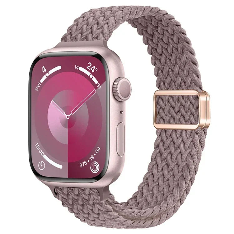 สายรัดนาฬิกาถักไนลอนหัวเข็มขัดแม่เหล็กบาง สำหรับ Apple Watch SE 2023 44 มม., สำหรับ Apple Watch SE 2023 40 มม.