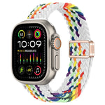 สายรัดนาฬิกาถักไนลอนหัวเข็มขัดแม่เหล็กบาง สำหรับ Apple Watch Ultra 2 49 มม., สำหรับ Apple Watch Series 9 45 มม.