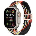 สายรัดนาฬิกาถักไนลอนหัวเข็มขัดแม่เหล็กบาง สำหรับ Apple Watch Ultra 2 49 มม., สำหรับ Apple Watch Series 9 45 มม.