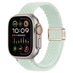 สายรัดนาฬิกาถักไนลอนหัวเข็มขัดแม่เหล็กบาง สำหรับ Apple Watch Ultra 2 49 มม., สำหรับ Apple Watch Series 9 45 มม.
